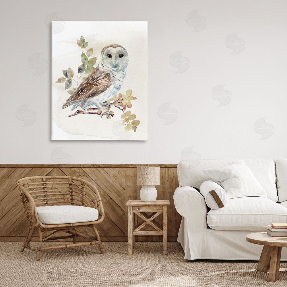 CAD Designs Owl Among Autumn Leaves
