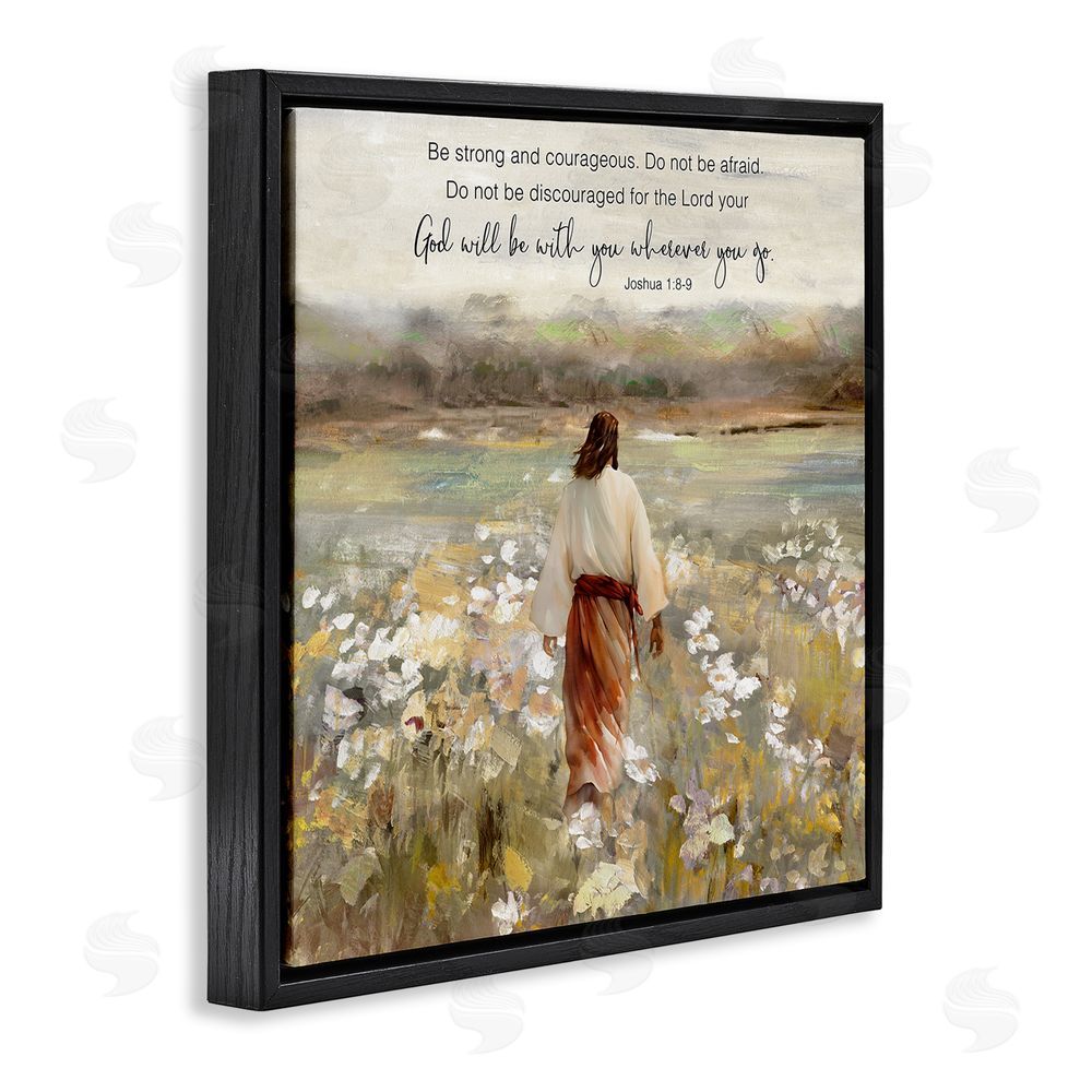 Sally Swatland God With You Wherever Black Floating Frame Canvas Wall Art Print
