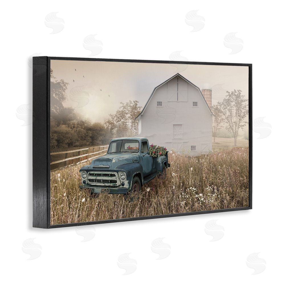 Nan Vintage Pickup in Wildflowers Black Framed Giclee Wall Art Print
