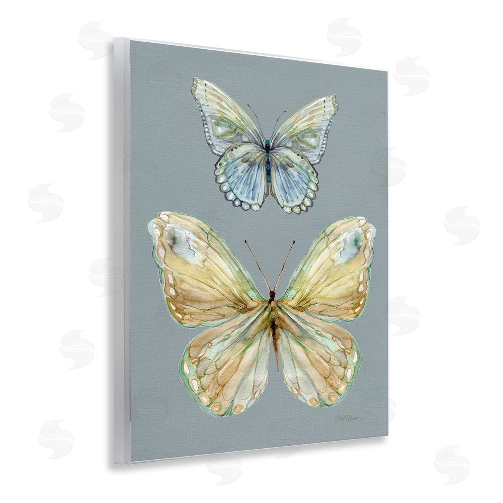 Carol Robinson Delicate Butterflies on Slate Wooden Wall Plaque Art Print