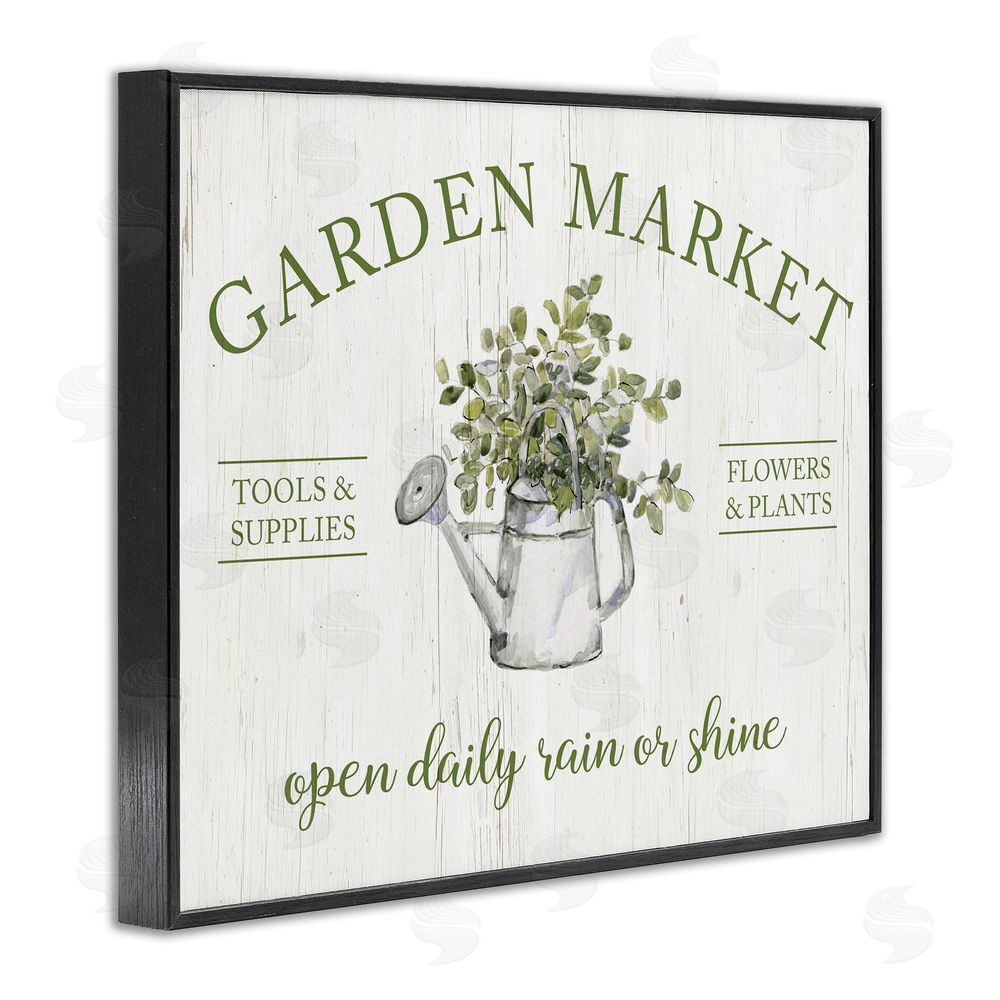 Sally Swatland Open Daily Garden Market Black Framed Giclee Wall Art Print