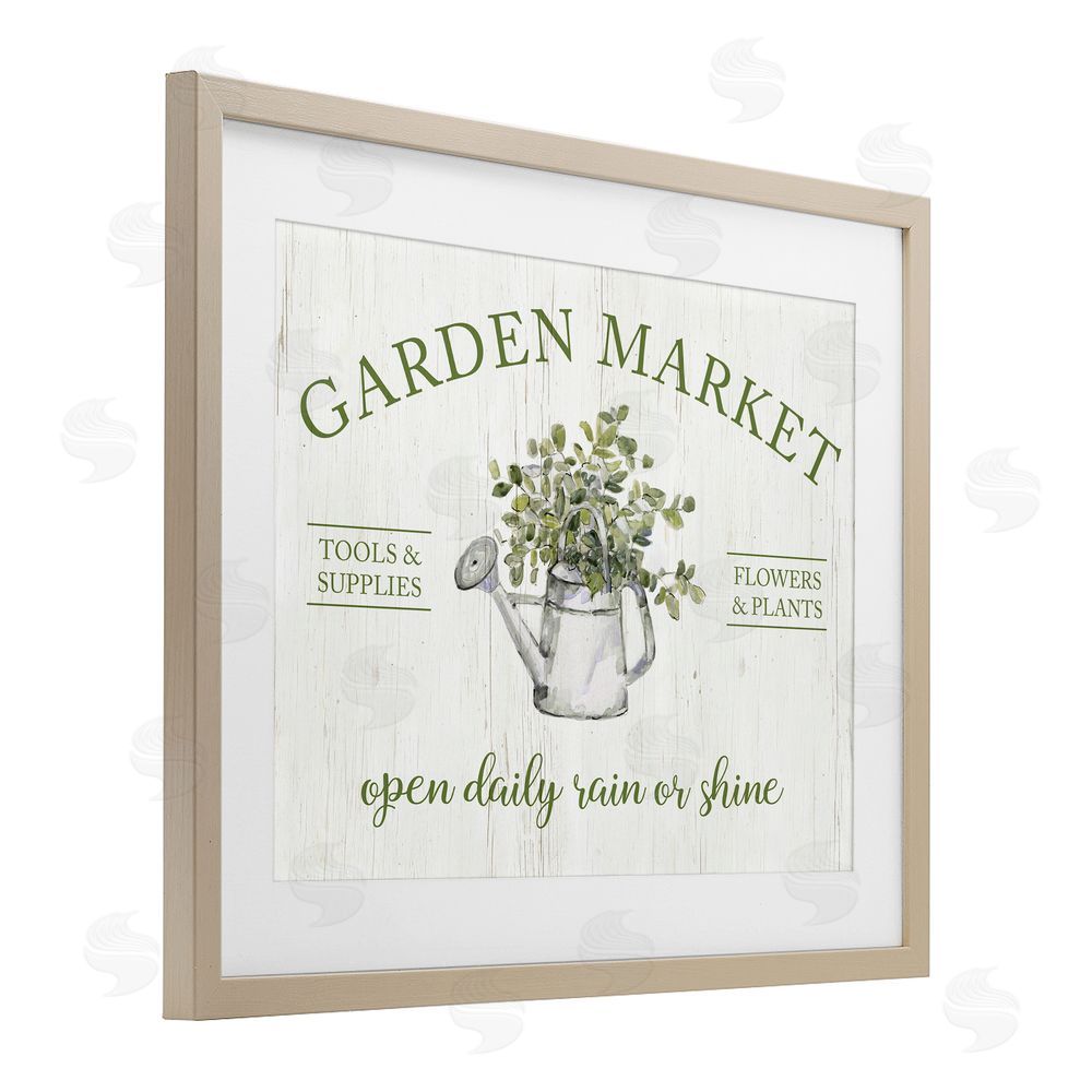 Sally Swatland Open Daily Garden Market Brown Framed Print Under Glass Wall Art