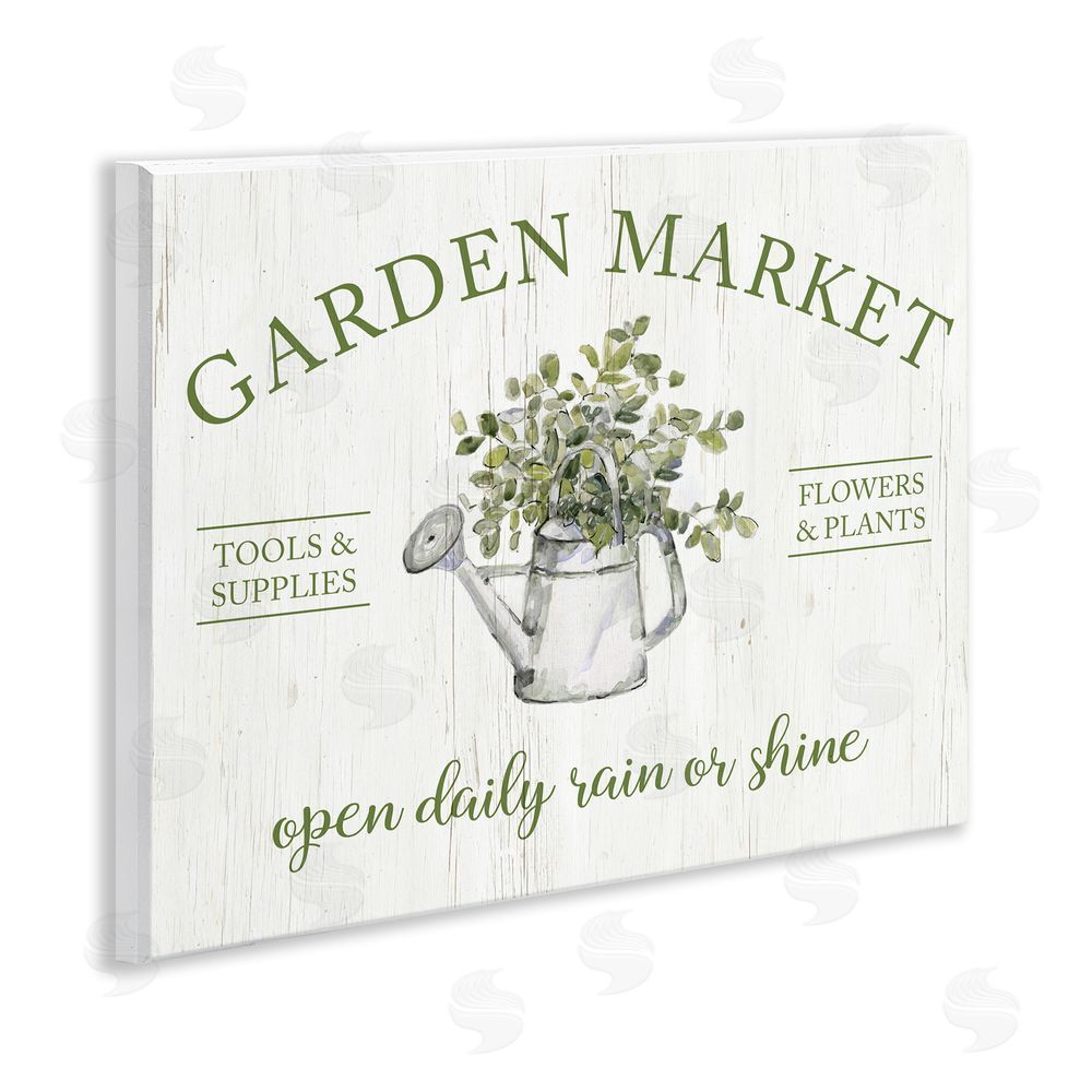Sally Swatland Open Daily Garden Market Wooden Wall Plaque Art Print