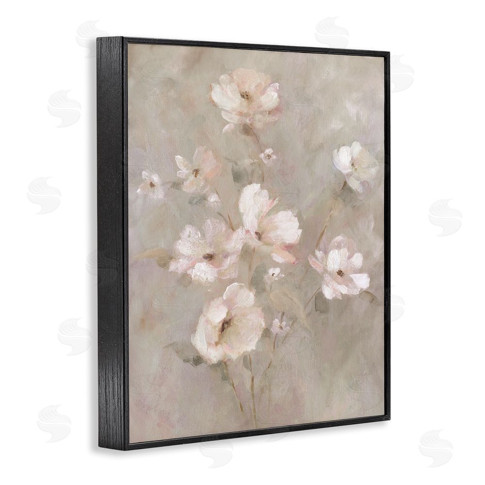 Carol Robinson Delicate Blush Floral Arrangement Black Framed Giclee Wall Art Print