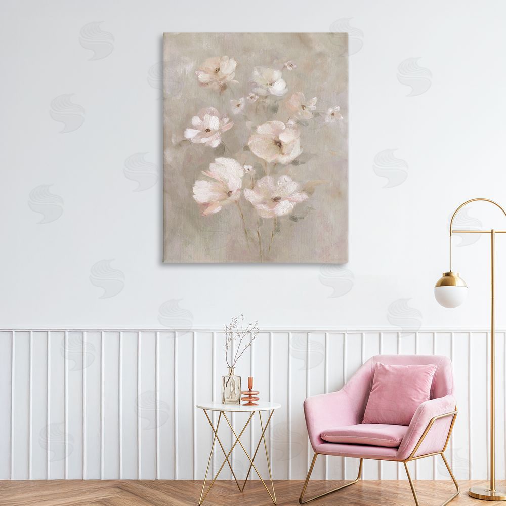 Carol Robinson Blush Florals over Beige