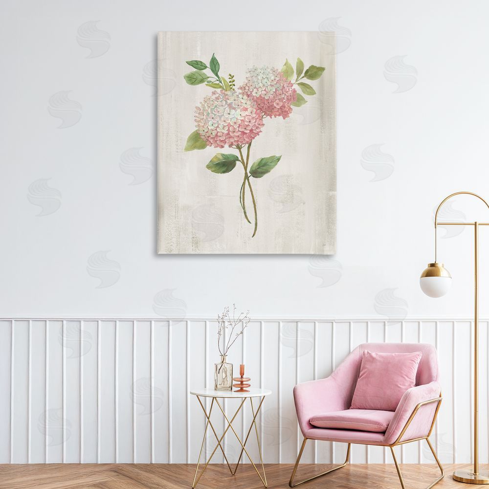 Nan Pink Hydrangea Paired Stems