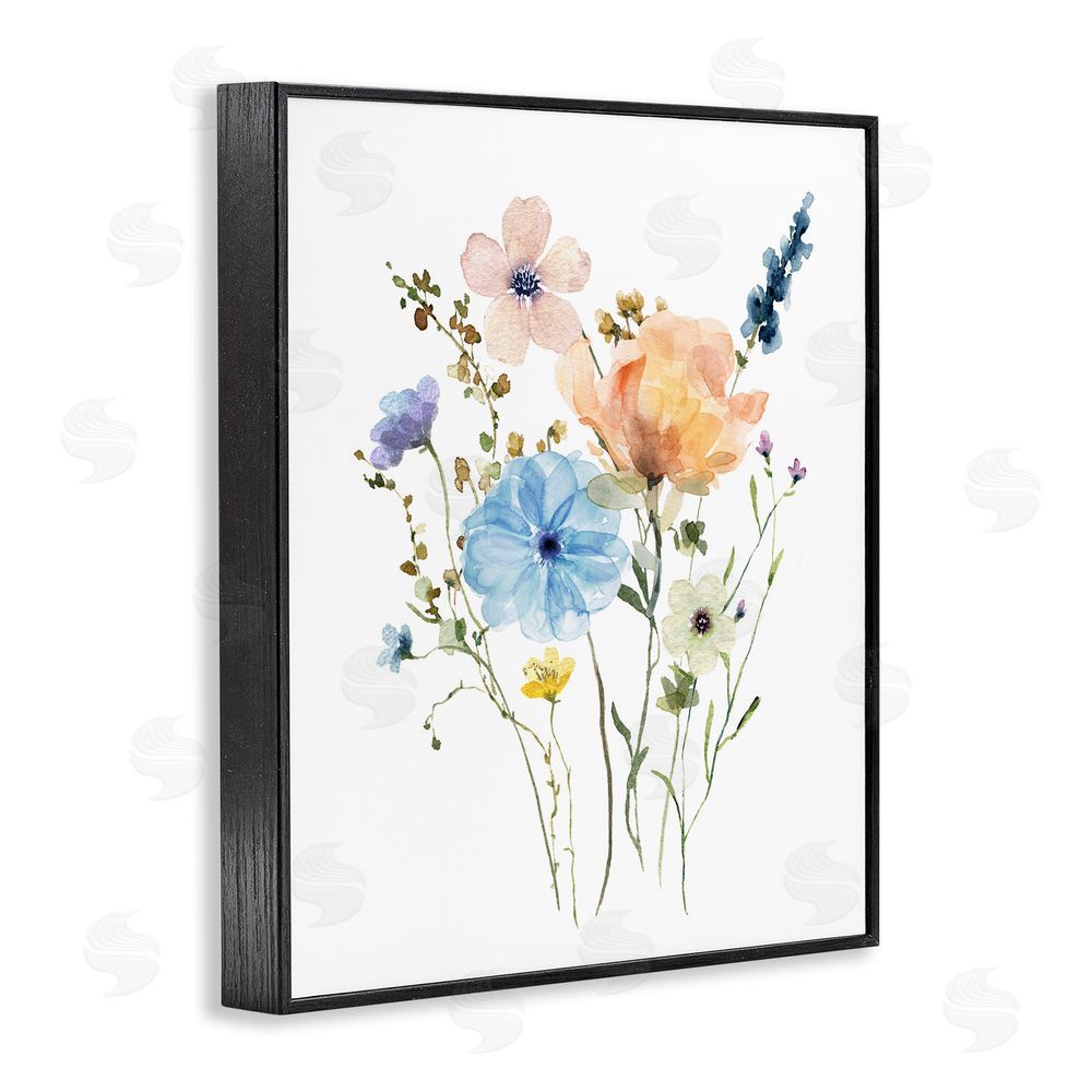 Livi Finn Wildflower Sprig Bundle Black Framed Giclee Wall Art Print