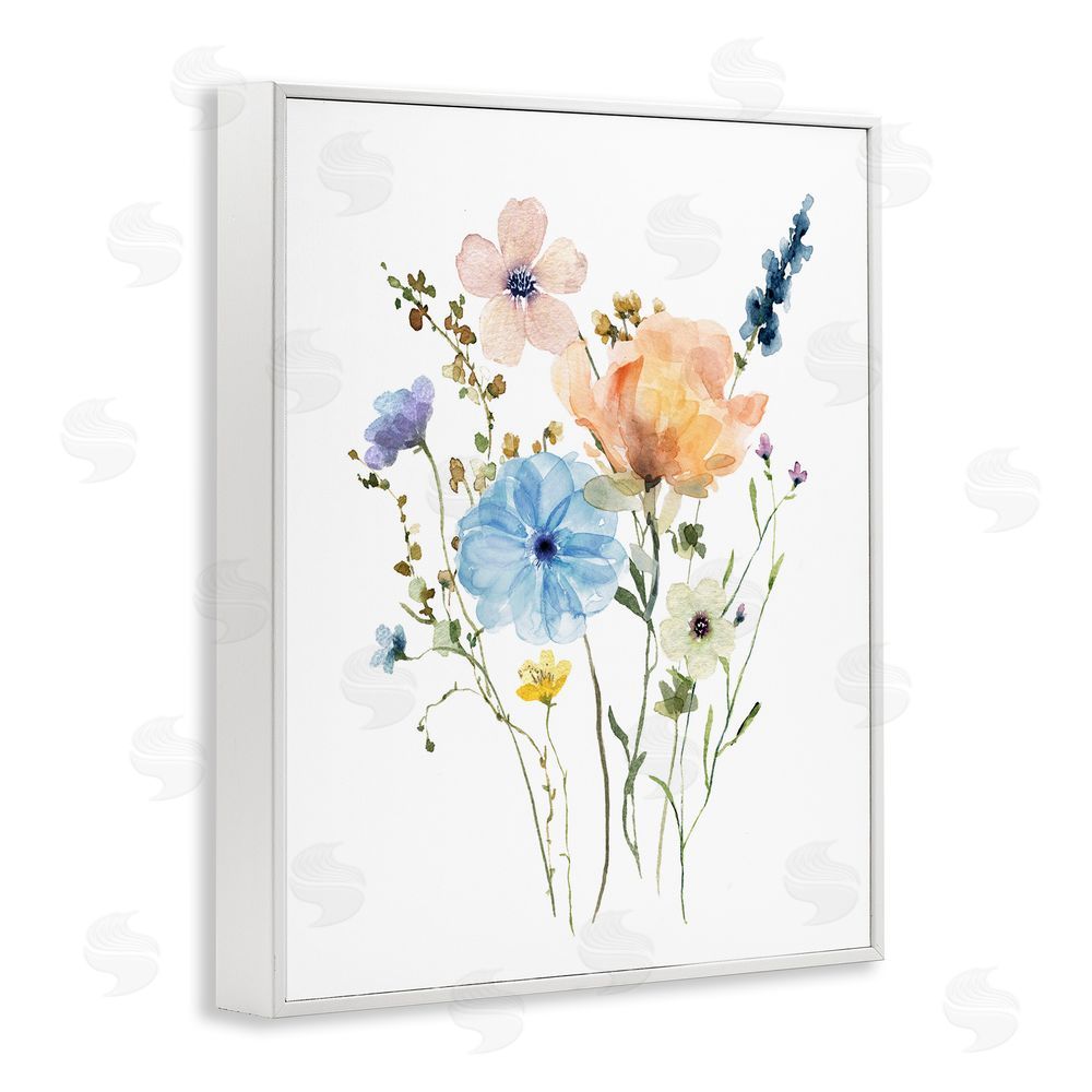 Livi Finn Wildflower Sprig Bundle White Framed Giclee Wall Art Print