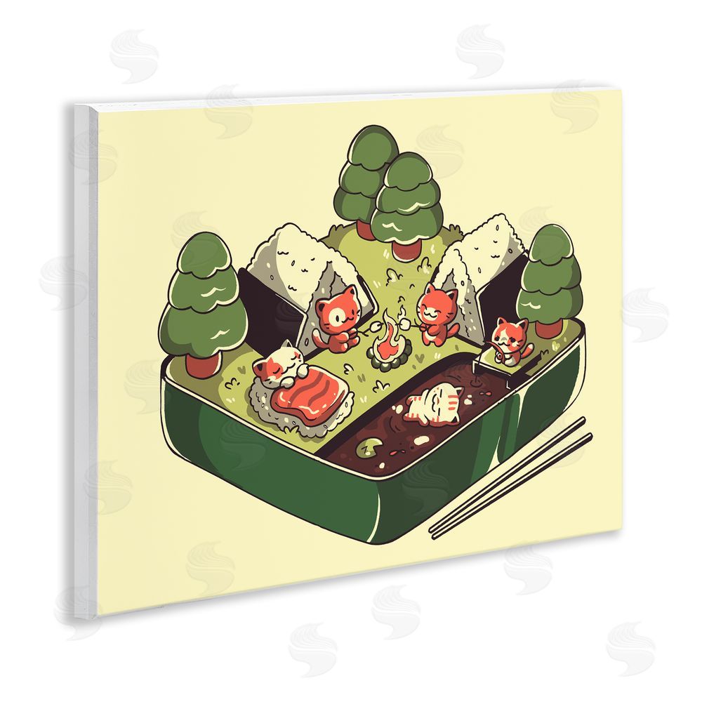 Tobe Fonseca Kawaii Sushi Camp Bento Wooden Wall Plaque Art Print