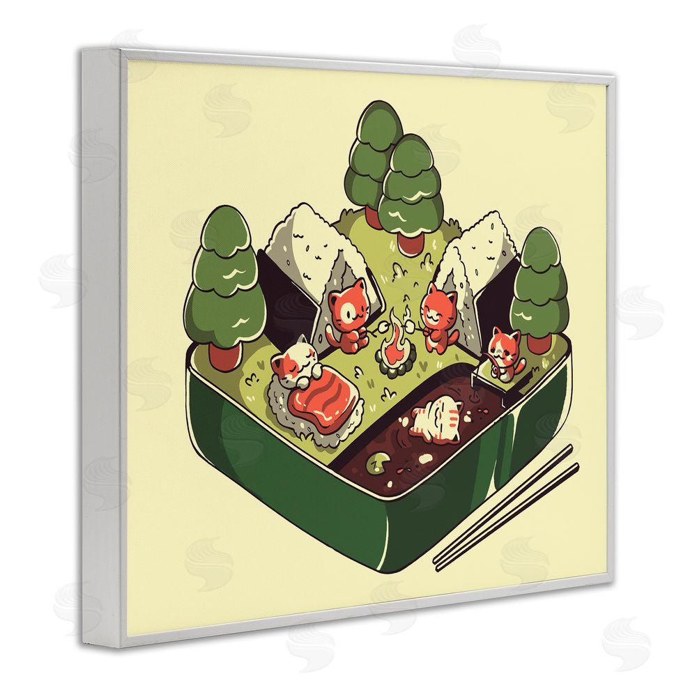 Tobe Fonseca Kawaii Sushi Camp Bento White Framed Giclee Wall Art Print