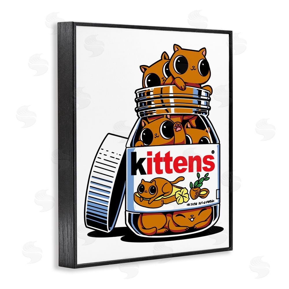 Tobe Fonseca Hazelnut Spread Cats Black Framed Giclee Wall Art Print