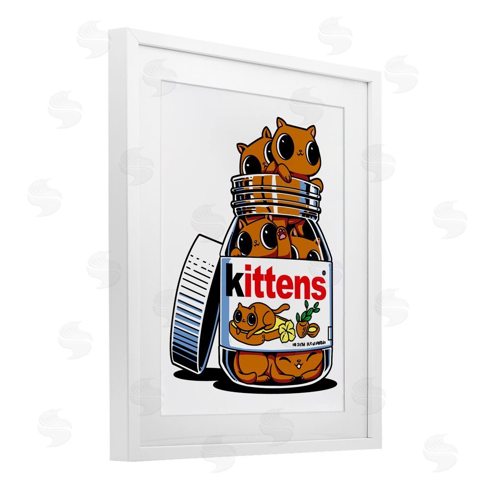 Tobe Fonseca Hazelnut Spread Cats White Framed Print Under Glass Wall Art