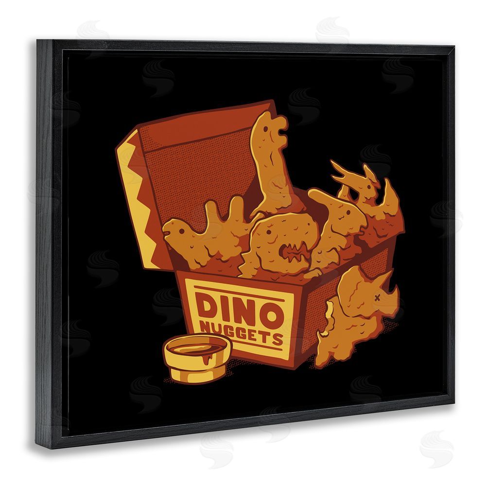 Tobe Fonseca Dino Nuggets with Sauce Black Floating Frame Canvas Wall Art Print