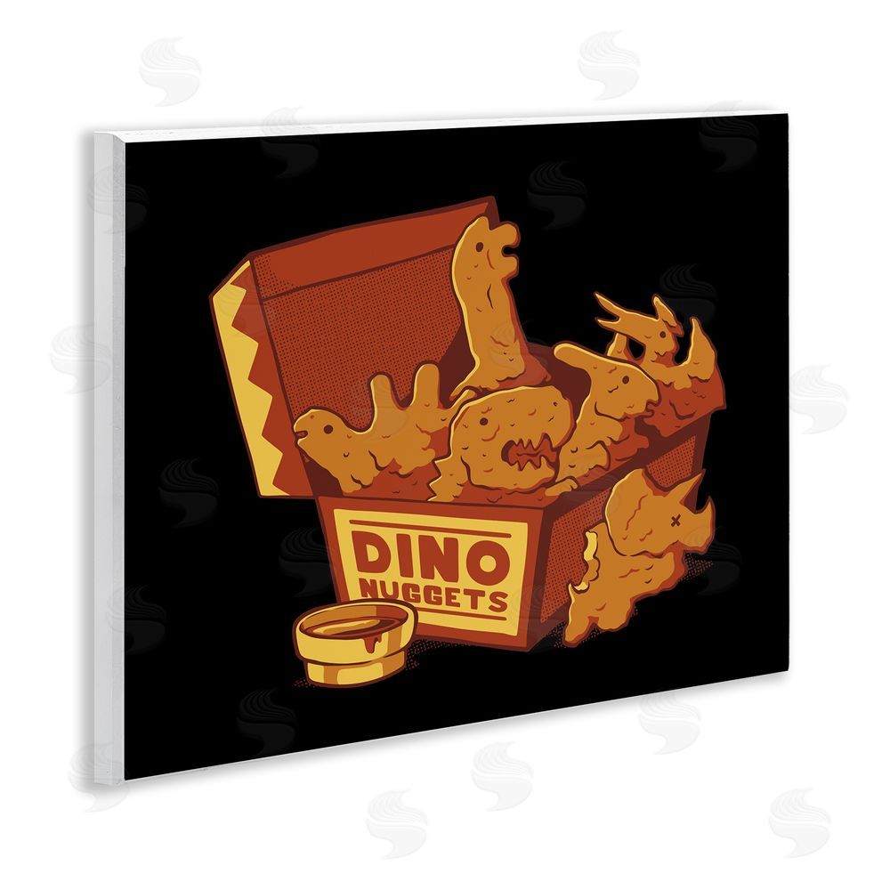 Tobe Fonseca Dino Nuggets with Sauce Wooden Wall Plaque Art Print