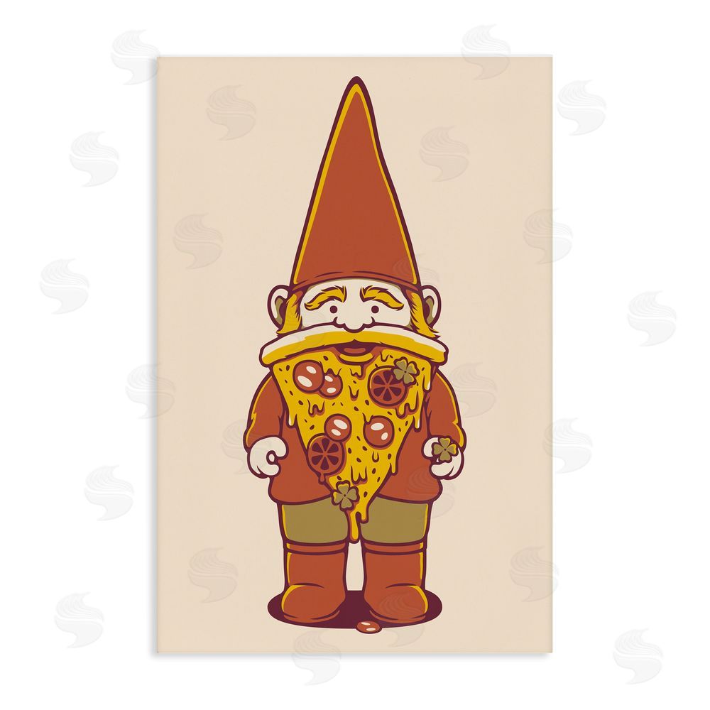 Tobe Fonseca Happy Pizza Gnome Stretched Canvas Wall Art