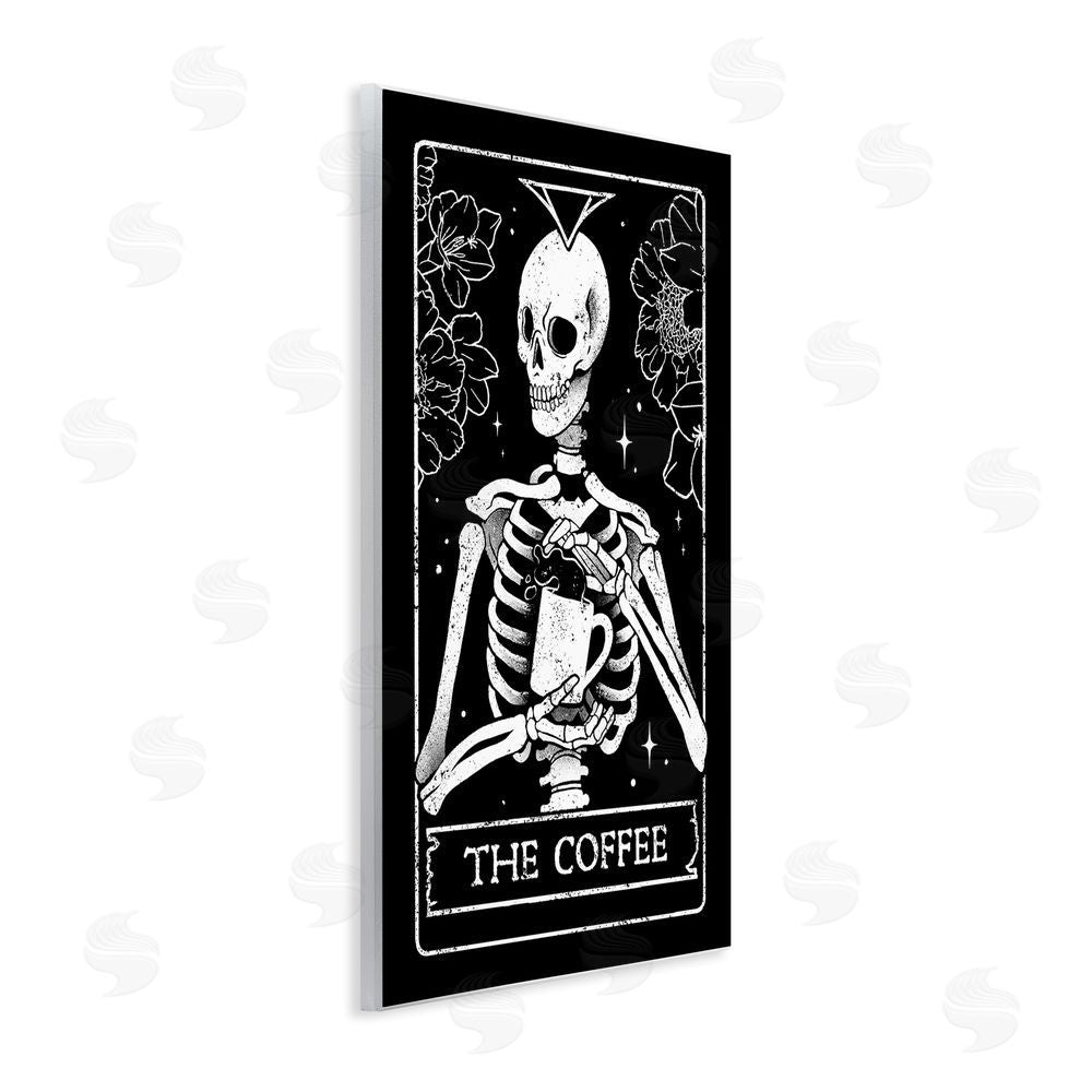 EduEly Designs The Coffee Skeleton Tarot Wall Plaque Art Print