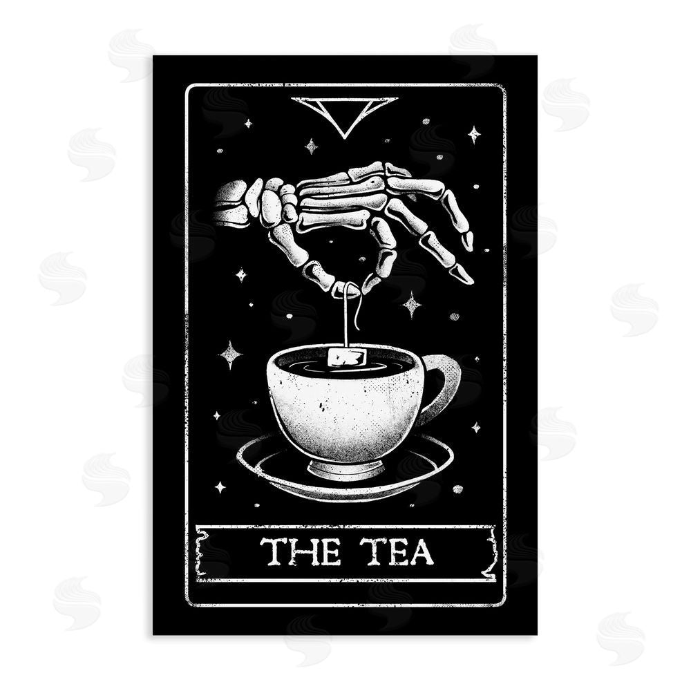 EduEly Designs The Tea Skeleton Tarot Stretched Canvas Wall Art Print