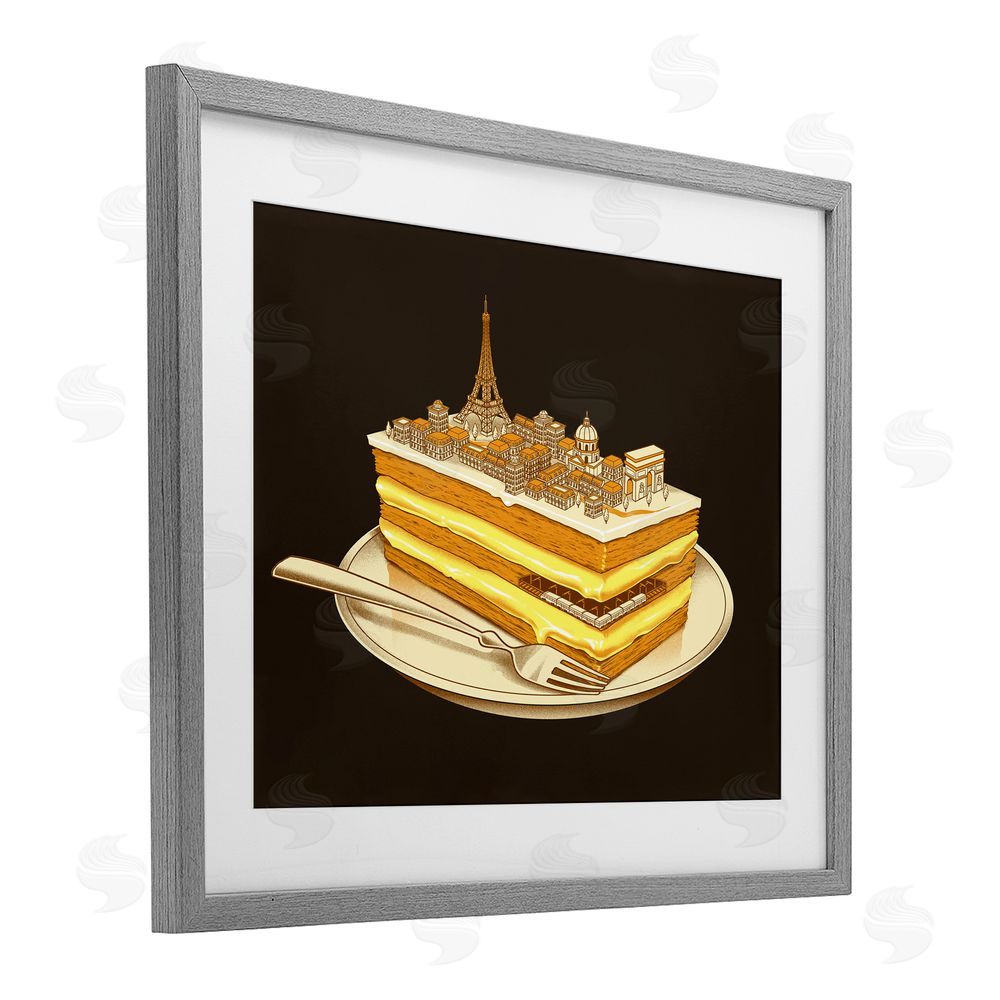 Tobe Fonseca Hungry For Travels Paris Gray Framed Print Under Glass Wall Art
