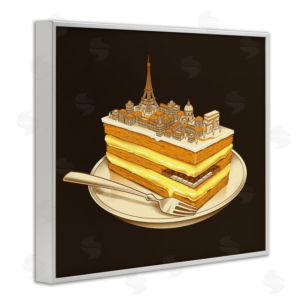 Tobe Fonseca Hungry For Travels Paris White Framed Giclee Wall Art Print