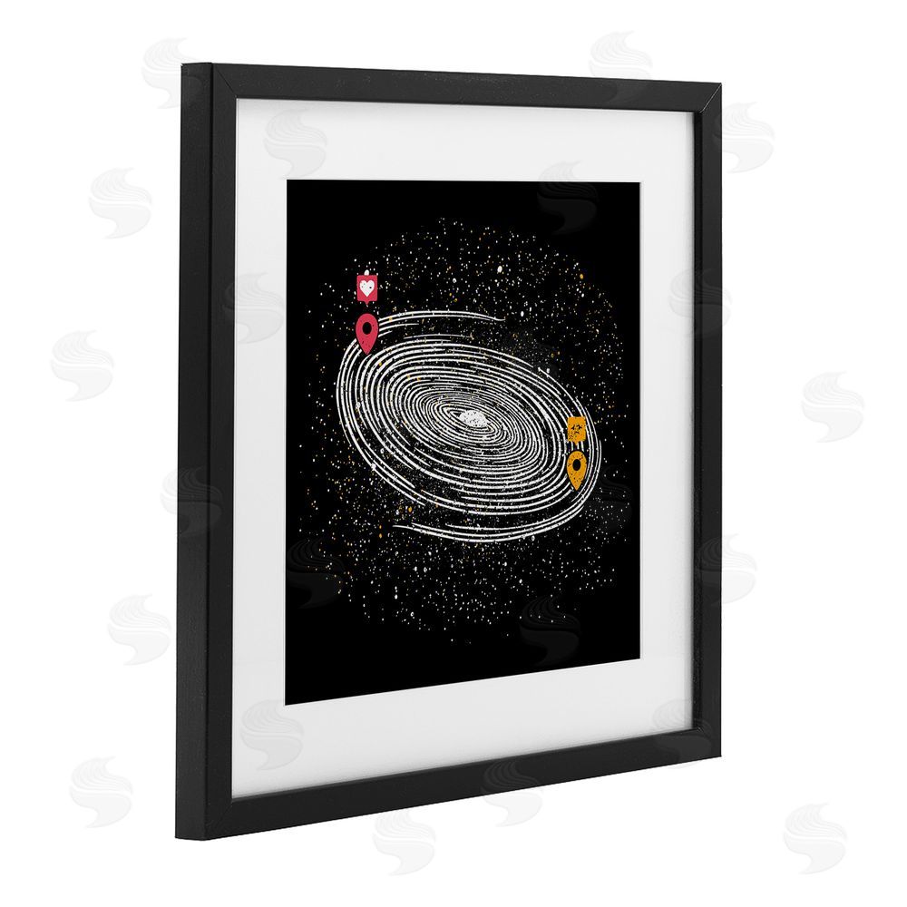 Tobe Fonseca Love Long Distance Black Framed Print Under Glass Wall Art