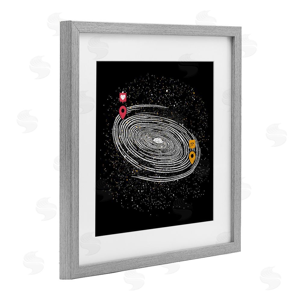 Tobe Fonseca Love Long Distance Gray Framed Print Under Glass Wall Art