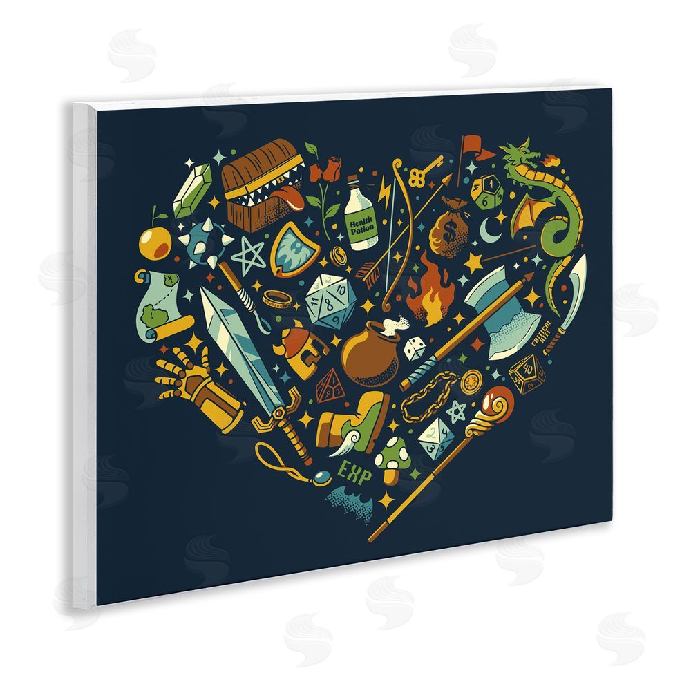Tobe Fonseca Board Game RPG Trinkets Wooden Wall Plaque Art Print