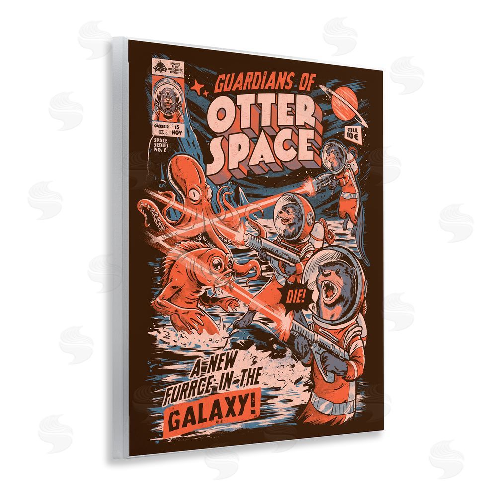 EduEly Designs Guardians Of Otter Space Retro Wooden Wall Plaque Art Print