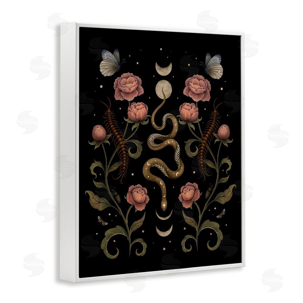 Episodic Drawings Serpentine Garden Symmetry White Framed Giclee Wall Art Print