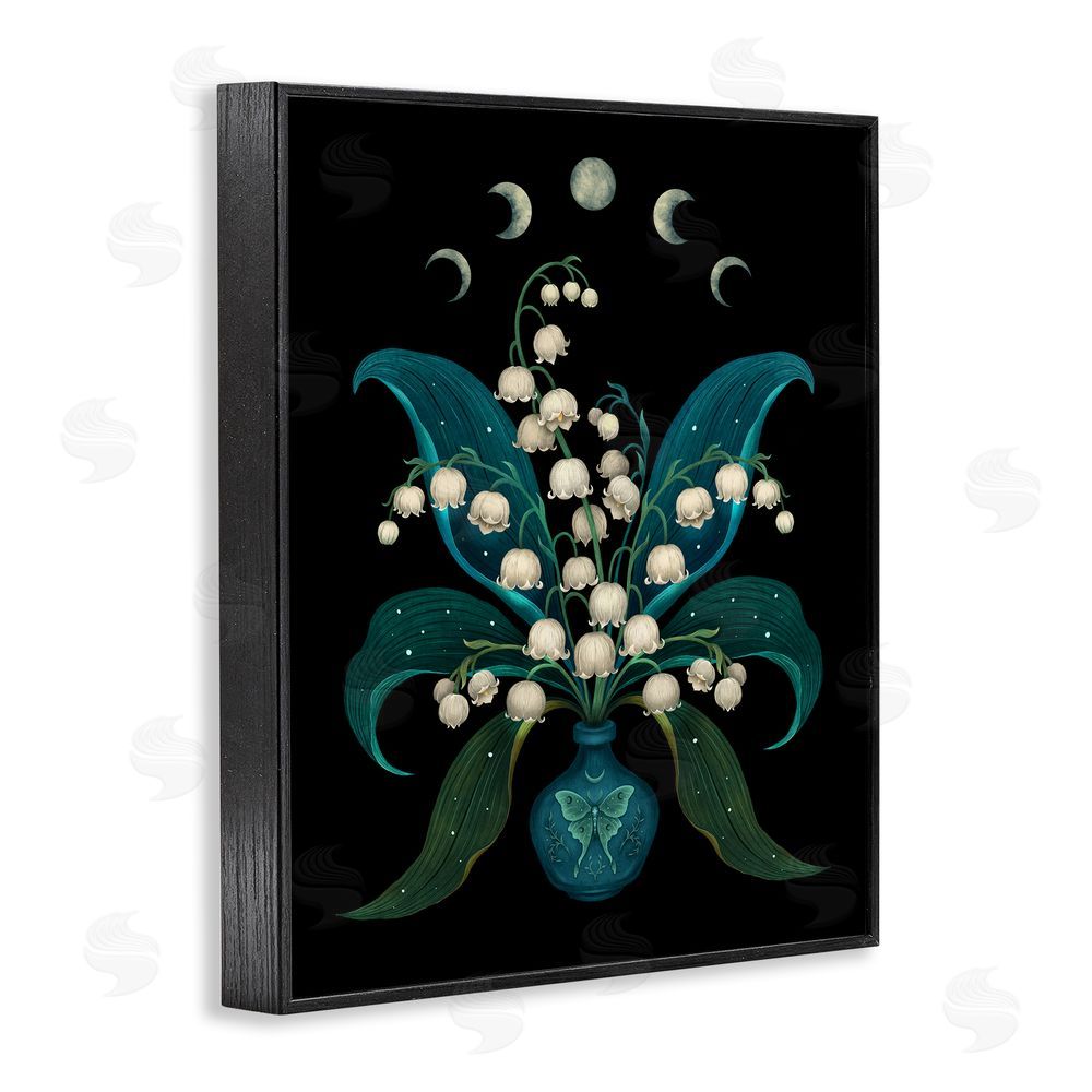Episodic Drawings Lunar Lily Of Valley Black Framed Giclee Wall Art Print