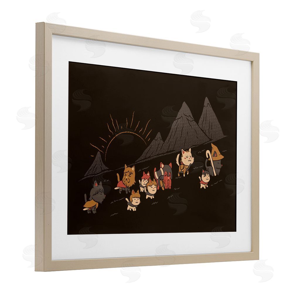 Tobe Fonseca Iconic Furrowship Of Ring Cats Brown Framed Print Under Glass Wall Art