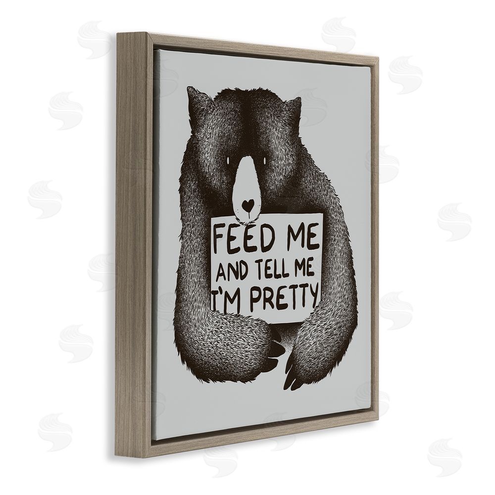 Tobe Fonseca Feed & Tell Me I'm Pretty Brown Floating Frame Canvas Wall Art Print