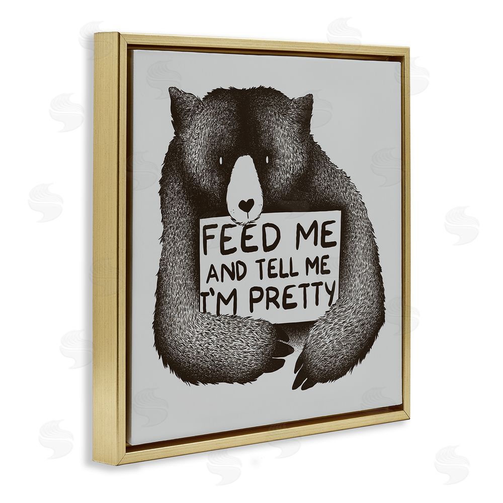 Tobe Fonseca Feed & Tell Me I'm Pretty Gold Floating Frame Canvas Wall Art Print