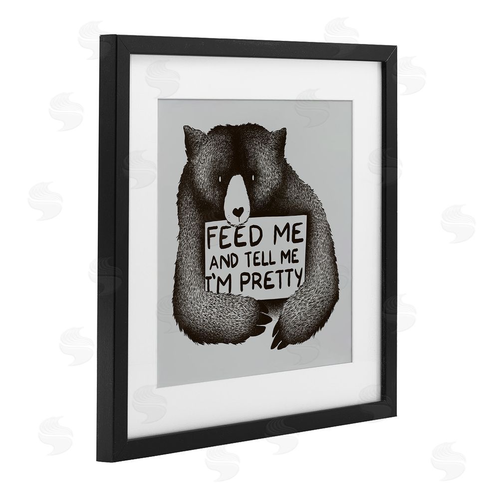 Tobe Fonseca Feed & Tell Me I'm Pretty Black Framed Print Under Glass Wall Art