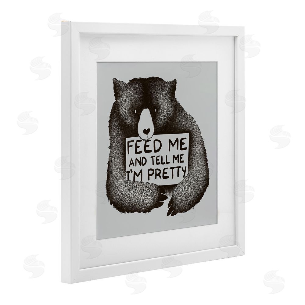 Tobe Fonseca Feed & Tell Me I'm Pretty White Framed Print Under Glass Wall Art