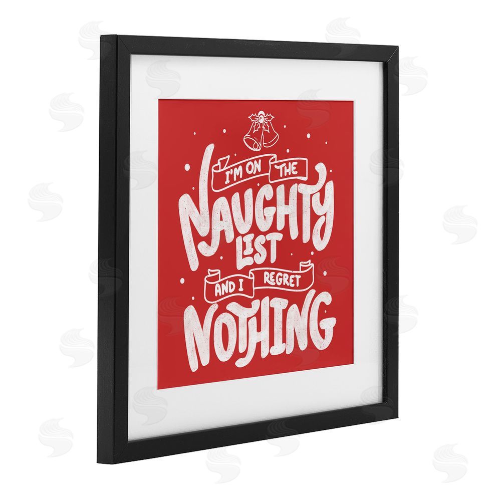 Tobe Fonseca Naughty List Regret Nothing Black Framed Print Under Glass Wall Art