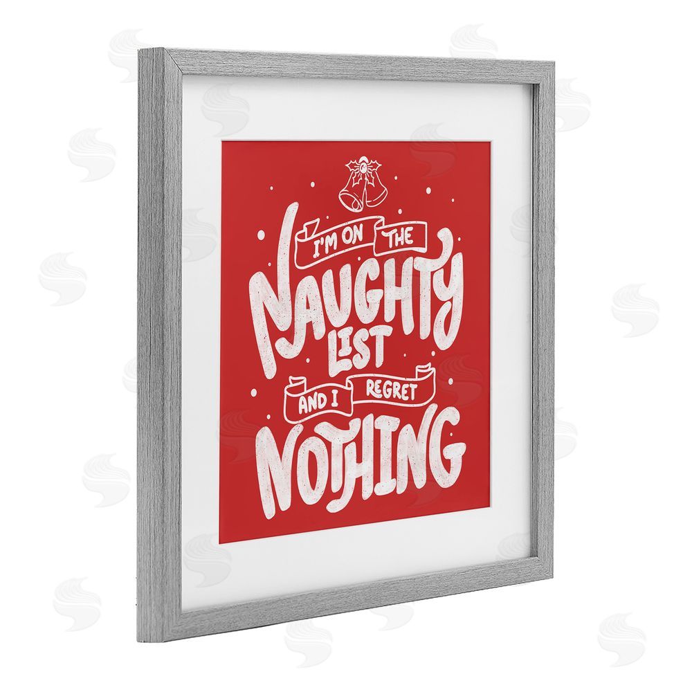 Tobe Fonseca Naughty List Regret Nothing Gray Framed Print Under Glass Wall Art