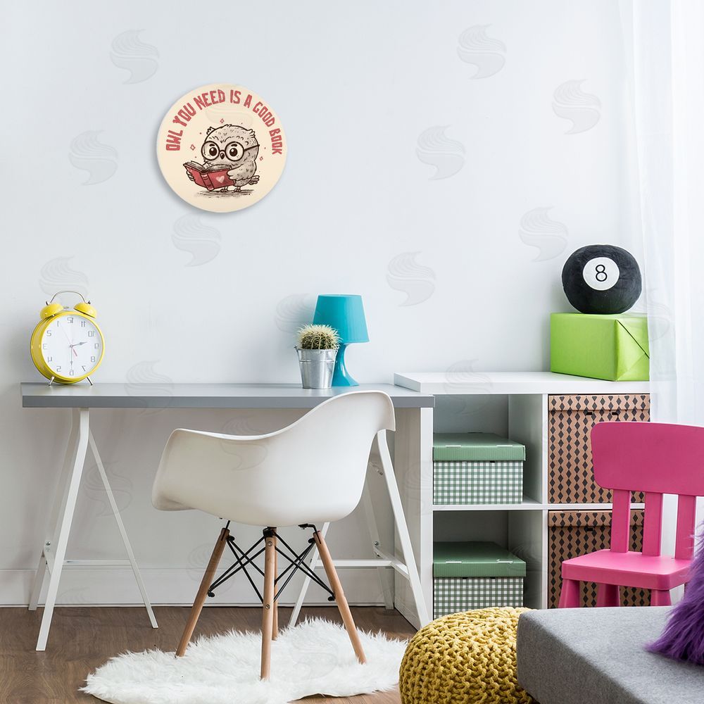EduEly Designs Owl You Need Good Book Wall Plaque Art Print in Room