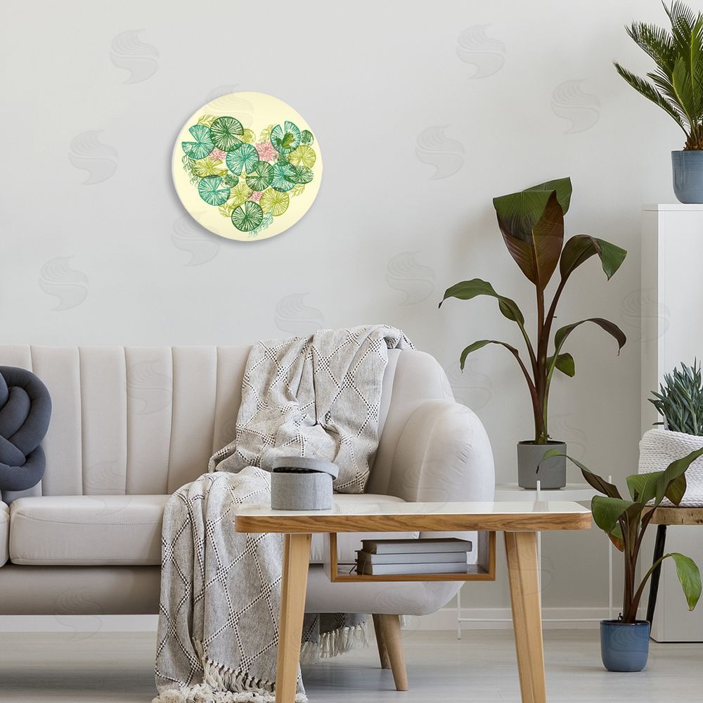 Tobe Fonseca Frog & Plant Lover Heart Wall Plaque Art Print in Room