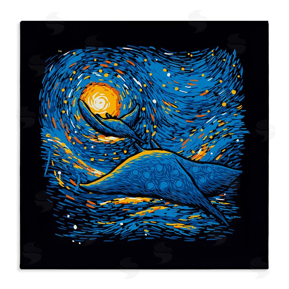Tobe Fonseca Impressionist Manta Rays Stretched Canvas Wall Art Print