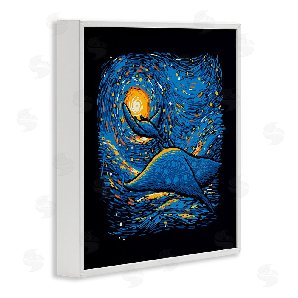 Tobe Fonseca Impressionist Manta Rays White Framed Giclee Wall Art Print