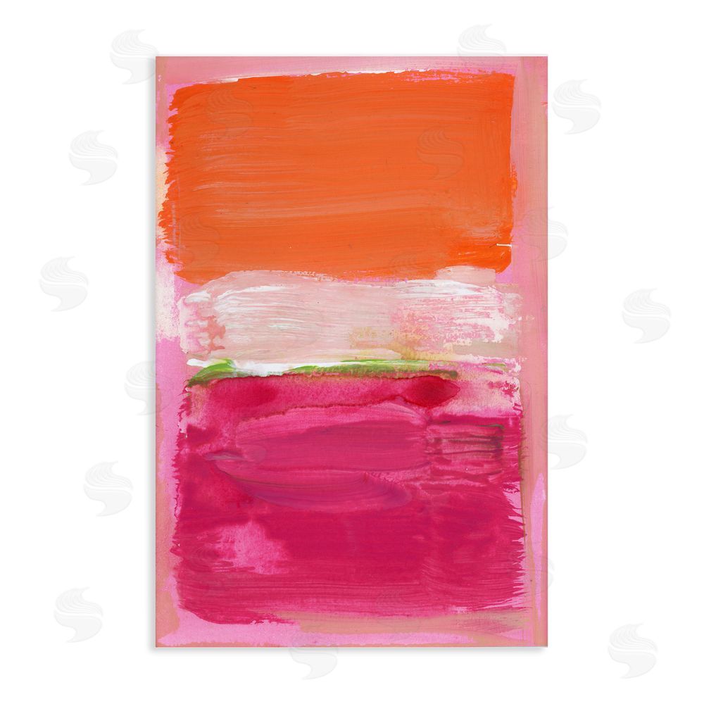 Stacy Milrany Magenta Beneath Tangerine Orange Stretched Canvas Wall Art Print