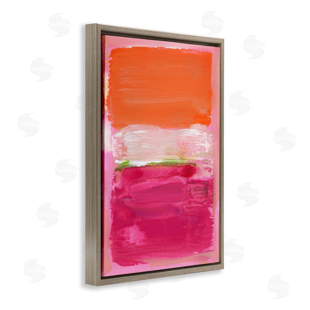 Stacy Milrany Magenta Beneath Tangerine Orange Brown Floating Frame Canvas Wall Art Print