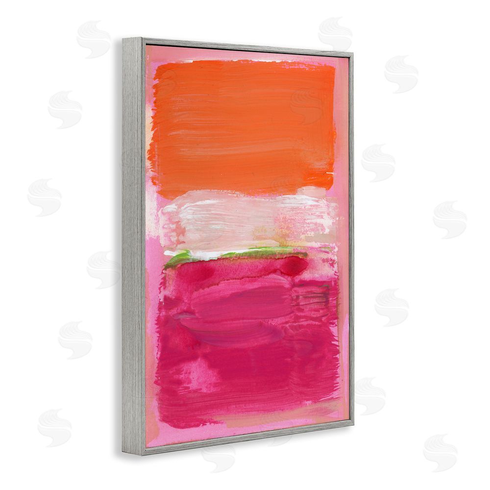 Stacy Milrany Magenta Beneath Tangerine Orange Gray Framed Giclee Wall Art Print