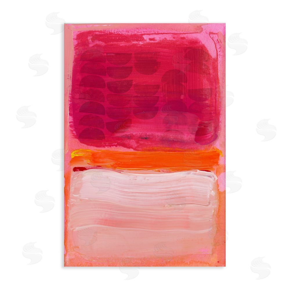 Stacy Milrany Vibrant Magenta Over Orange Stretched Canvas Wall Art Print
