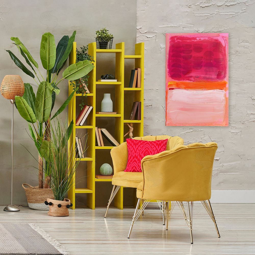 Stacy Milrany Vibrant Magenta Over Orange