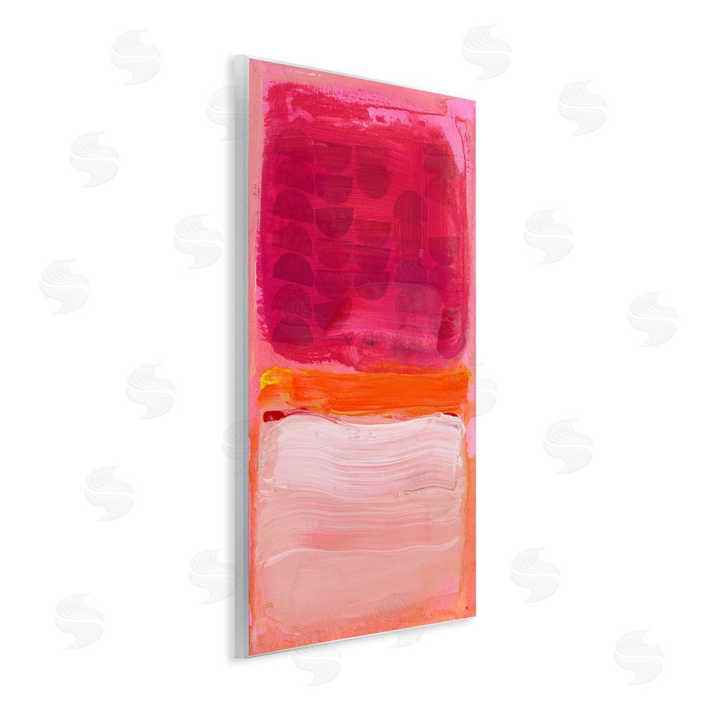 Stacy Milrany Vibrant Magenta Over Orange Wooden Wall Plaque Art Print