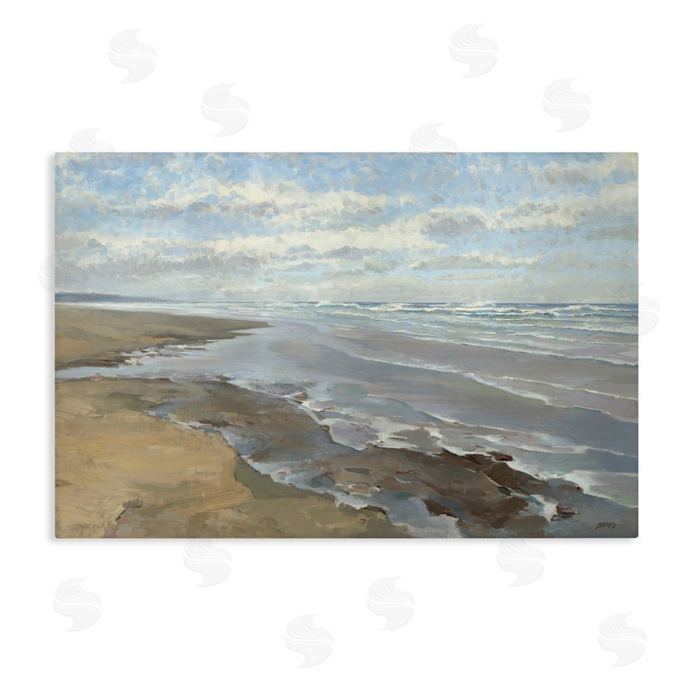 Scott Brems Coastal Morning Dappled Clouds Stretched Canvas Wall Art Print