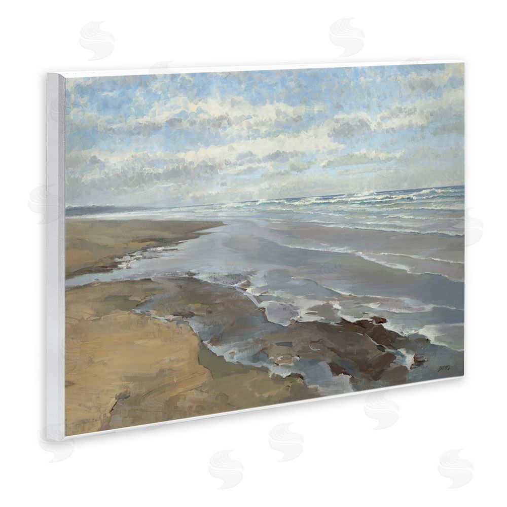 Scott Brems Coastal Morning Dappled Clouds Wooden Wall Plaque Art Print