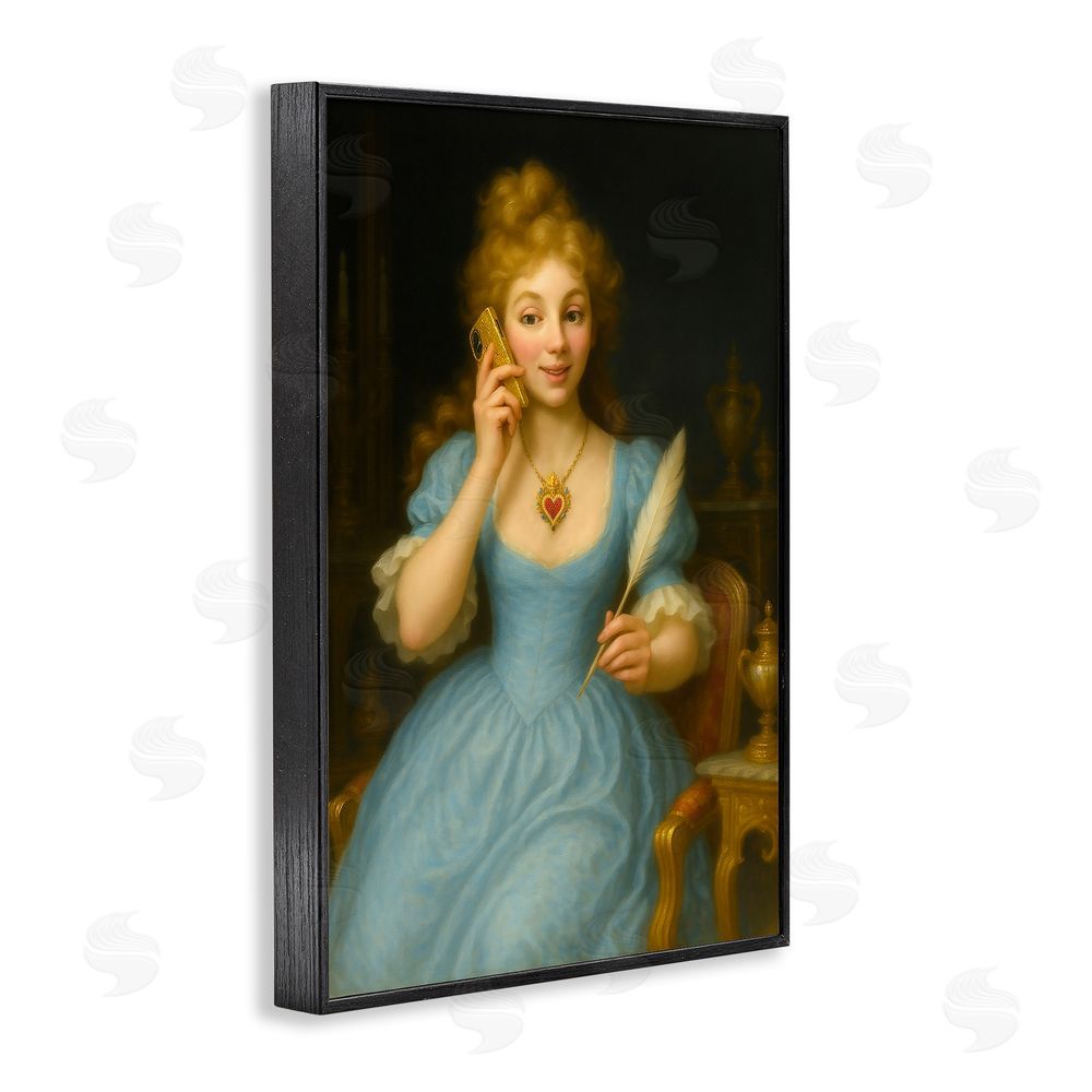 Grotto Studios May I Take A Message Black Framed Giclee Wall Art Print