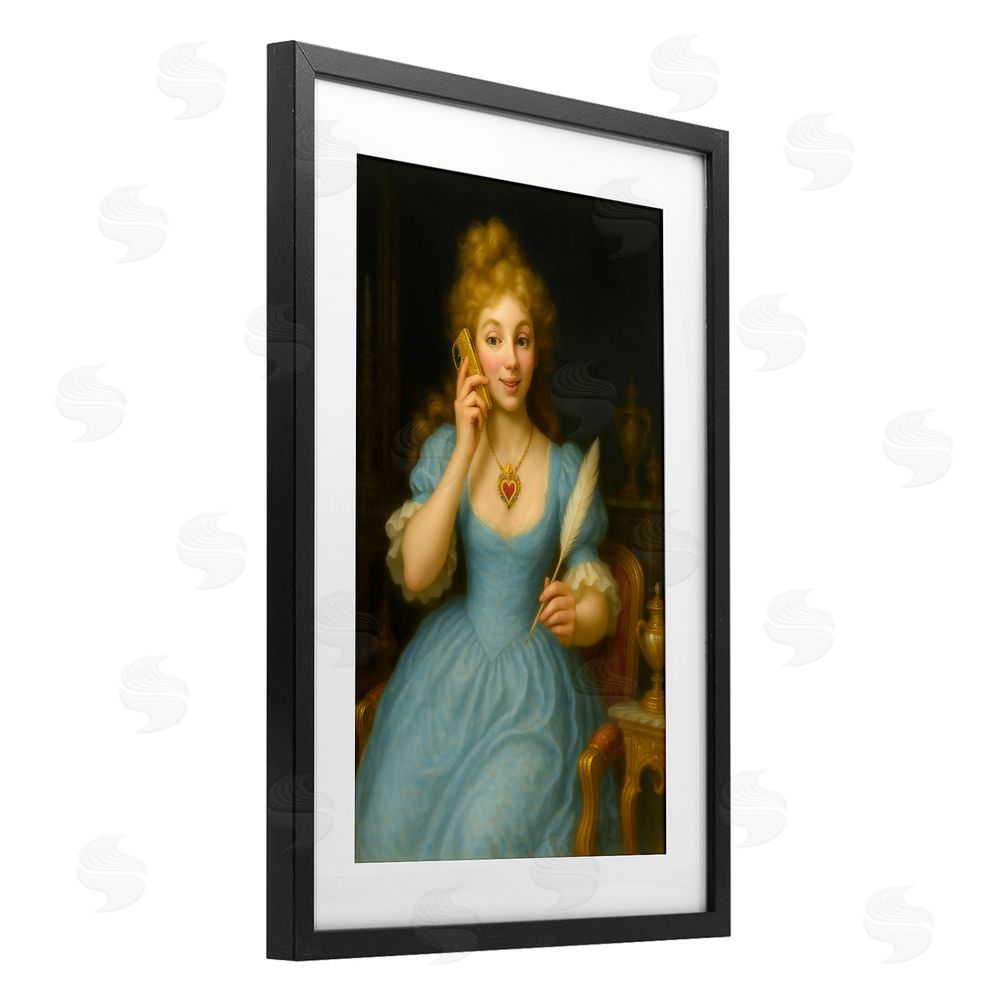 Grotto Studios May I Take A Message Black Framed Print Under Glass Wall Art